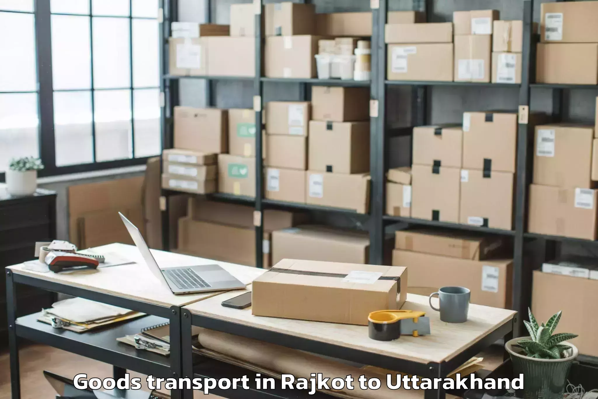 Top Rajkot to Bhikiyasain Goods Transport Available